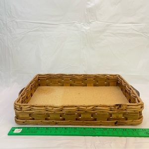 VTG Corning Rectangular Wicker/Rattan Basket/Tray Made For Pyrex Casserole #233